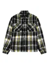 Represent Textured Plaid Shirt In Black
