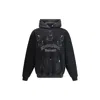 Represent Black Hoodie With Fixed Hood And Maxi Print On The Front In Cotton Man In Black