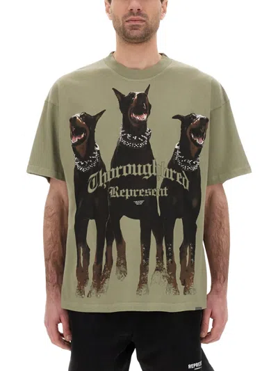 Represent Thoroughbred Oversize Cotton Graphic T-shirt In Green