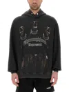 Represent Vintage Black Hoodie With Doberman Graphic And Classic Features In Black