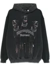 Represent Black Hoodie With Fixed Hood And Maxi Print On The Front In Cotton Man In Schwarz