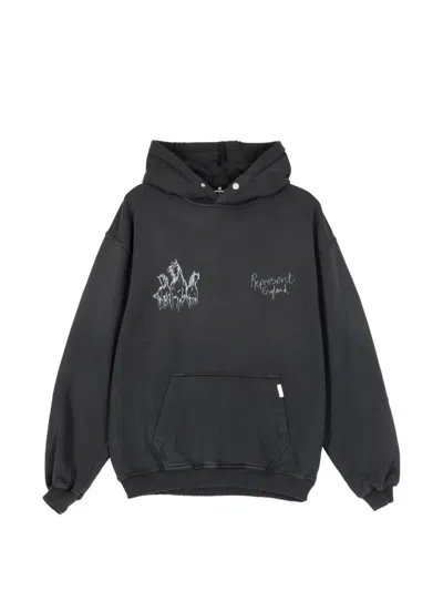 Represent Thoroughbred Horse-graphic Hoodie In Gray