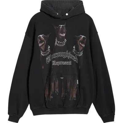 REPRESENT REPRESENT THOROUGHBRED OVERSIZE COTTON GRAPHIC HOODIE