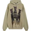Represent Thoroughbred Oversize Cotton Graphic Hoodie In Green