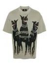 Represent T-shirt With Doberman Print In Light Brown
