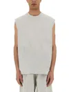 Represent Soft Fabric Sleeveless Crew Neck Top In Gray