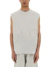 Represent Soft Fabric Sleeveless Crew Neck Top In White