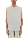 Represent Soft Fabric Sleeveless Crew Neck Top In White