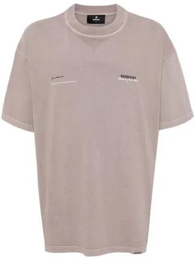 Represent Patron Of The Club Cotton T-shirt In Mudstone