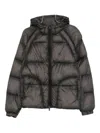 Represent Translucent Hooded Puffer Jacket In Gray