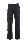 Represent Cargo Trousers Featuring Multiple Pockets In Black