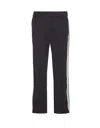 Represent Mens Embroidered-logo Striped-panel Stretch-woven Jogging Bottoms Jet Black In Black