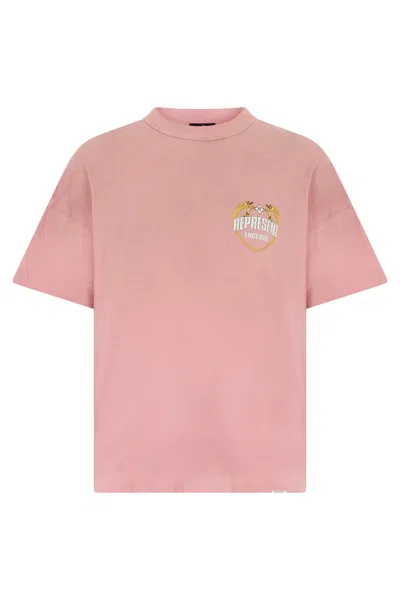 Represent T-shirt Angel Border In Pink
