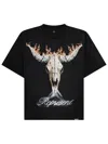 Represent Mens Stained Black British Cowboys Graphic-print Cotton-blend T-shirt In Black