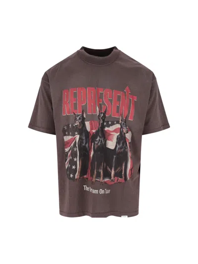 Represent Dream On Tour Printed T-shirt In Black