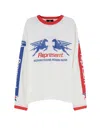 Represent Crew Neck Long Sleeves Graphic Print Trim In White