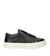 Represent Tumbled Leather Htn Sneakers In Black