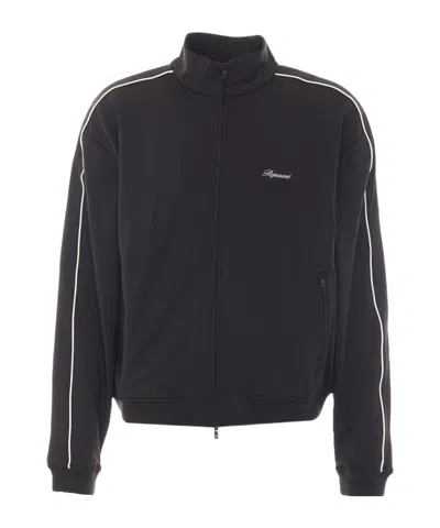 Represent Embroidered-logo Piped-detail Track Jacket In Black