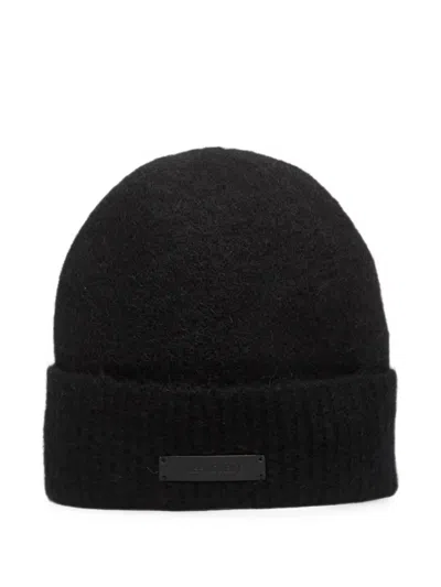 Represent Vandal Logo-plaque Beanie Hat In Black