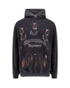 Represent Vintage Black Hoodie With Doberman Graphic And Classic Features In Multi