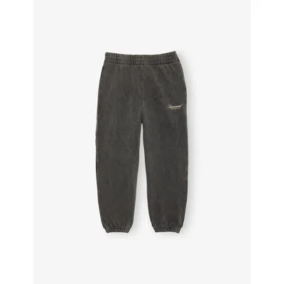 Represent Kids' Vintage Grey Logo-print Relaxed-fit Cotton Jogging Bottoms 1-6 In Gray