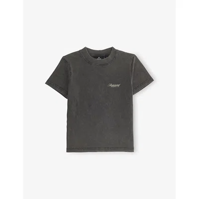 Represent Kids' Vintage Grey Owners Club Logo-print Cotton-jersey T-shirt 1 In Gray