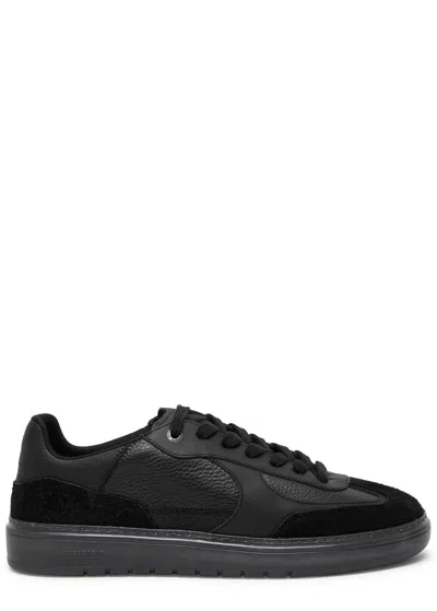 Represent Virtus Panelled Leather Sneakers In Black