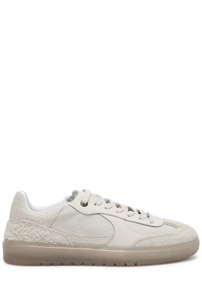 Represent Virtus Panelled Leather Sneakers In Off White