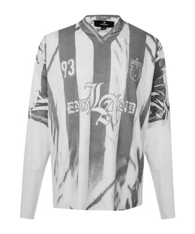 Represent Vneck Striped Longsleeve Top In Multi
