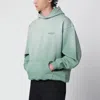 Represent Relaxed Fit Cotton Hoodie With Printed Logo In Green