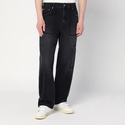 Represent Relaxed Wide-leg Black Denim Pants