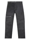 Represent Washed Cotton Trousers In Black