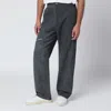 Represent Mens Washed Black Workwear Wide-leg Cotton Trousers Xl In Multi