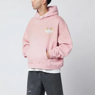 Represent Washed-effect Pink Hoodie In Animal Print