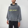 Represent Mens Script Logo Zip-up Cotton Hoody Vintage Grey