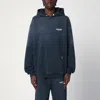 Represent Front Pocket Oversized Hooded Sweatshirt In Blue