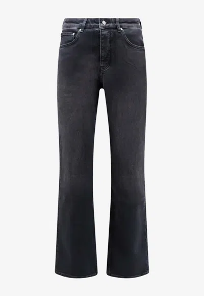 Represent Washed Straight-leg Jeans In Black