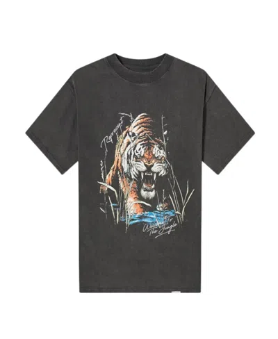 Represent Welcome To The Jungle-print Cotton T-shirt In Black