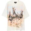 Represent T Shirt Western Doberman Graphic Crew Neck In Multi
