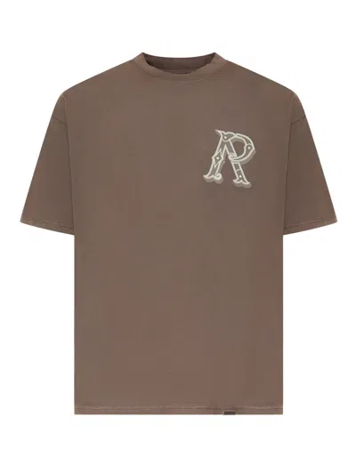 Represent Western Initial Cotton T-shirt In Gray