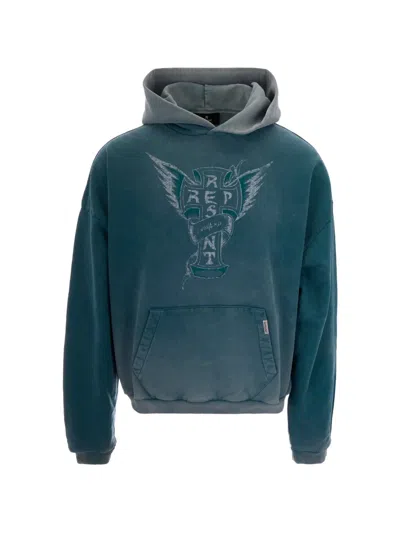 Represent Westside Graphic-print Hoodie In Blue