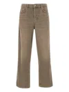 Represent Mens Washed Olive Baggy Straight-leg Denim Jeans In Brown