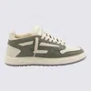 REPRESENT REPRESENT WHITE AND GREY LEATHER REPTOR LOW VINTAGE SNEAKERS