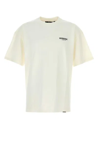 REPRESENT WHITE COTTON T-SHIRT