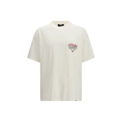 Represent Oversize Cotton T Shirt Graphic Chest Pocket In White
