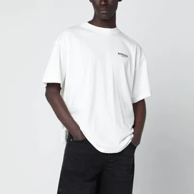 REPRESENT REPRESENT WHITE COTTON T-SHIRT WITH LOGO