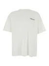 Represent White Crewneck T-shirt With With Front And Back Owners Club Print In Cotton Man