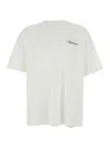 Represent White Crewneck T-shirt With With Front And Back Owners Club Print In Cotton Man