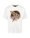 Represent White Crew Neck T-shirt With Graphic Print On Front And Back In Cotton Man In White