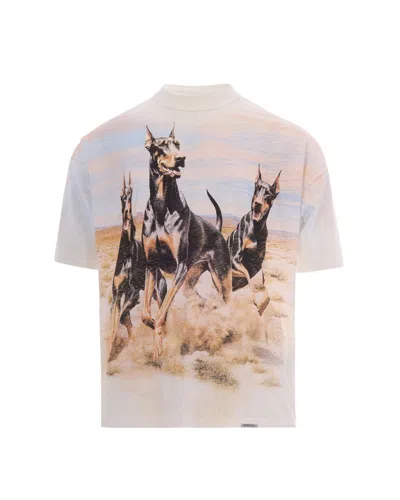 REPRESENT MEN WHITE GRAPHIC T-SHIRT